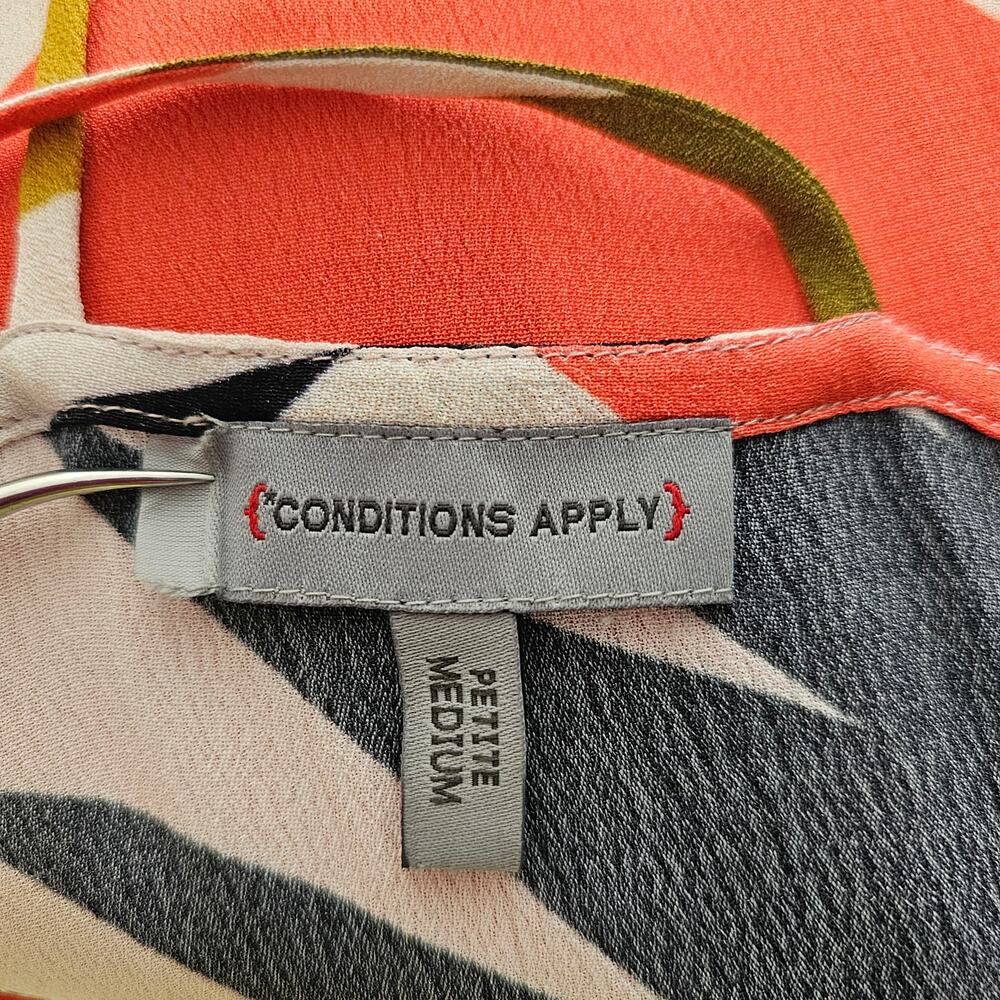 ANTHROPOLOGIE CONDITIONS APPLY Abstract Multicolored Slip Midi Dress Sz M - Picture 9 of 16